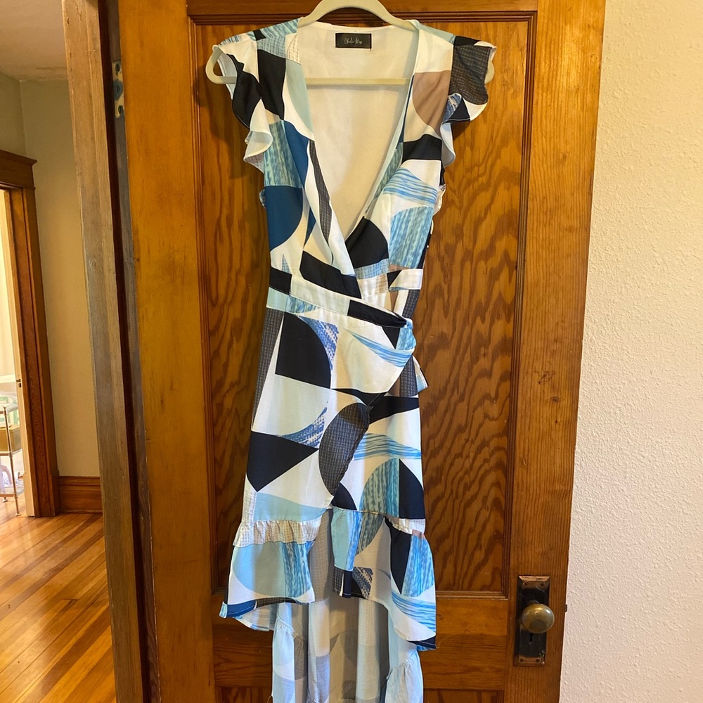 Anthropology wrap around high low dress